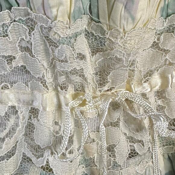 Free People Ethereal Dainty Lace Honeysuckle Floral Printed Midi Dress Large - Picture 10 of 13